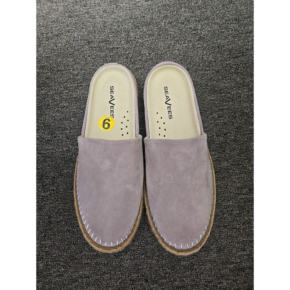 SeaVees Costa Mesa Mule Espadrille Dusty Lilac Silky Suede Womens Size 9 US